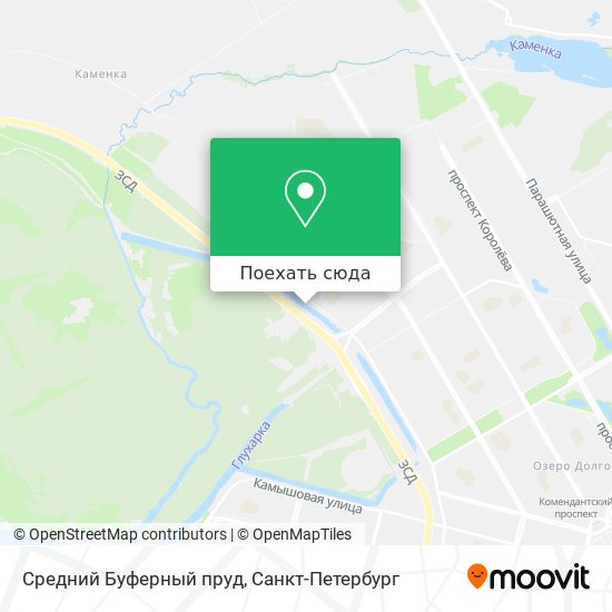 Карта Средний Буферный пруд