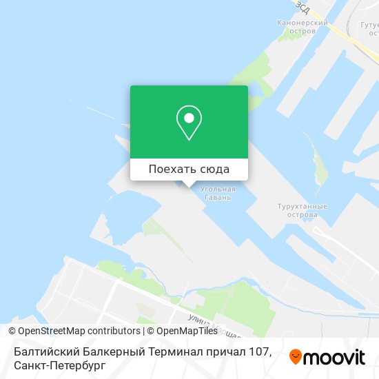 Карта Балтийский Балкерный Терминал причал 107