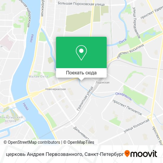 Карта церковь Андрея Первозванного