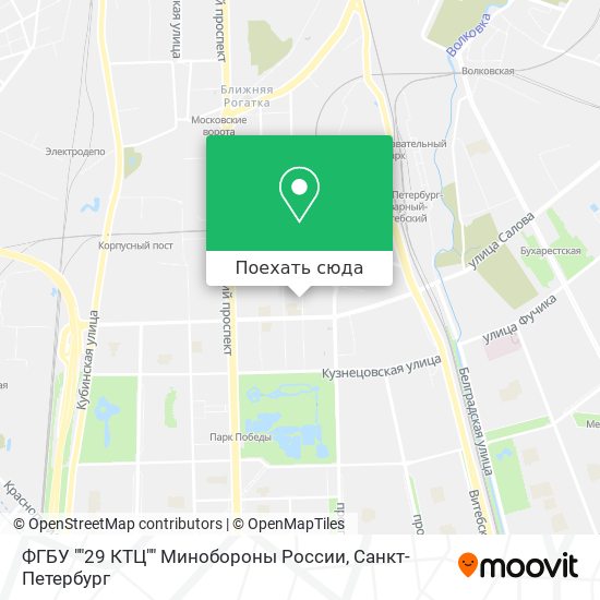 Карта ФГБУ ""29 КТЦ"" Минобороны России
