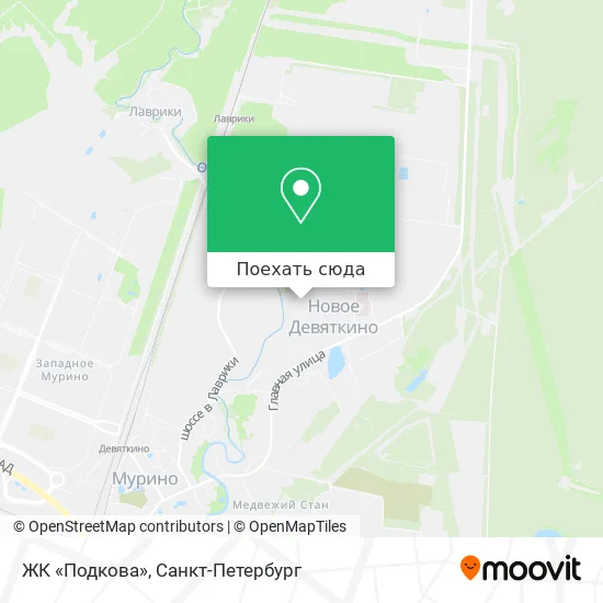 Карта ЖК «Подкова»
