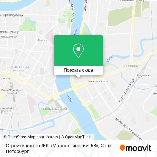 Карта Строительство ЖК «Малоохтинский, 68»