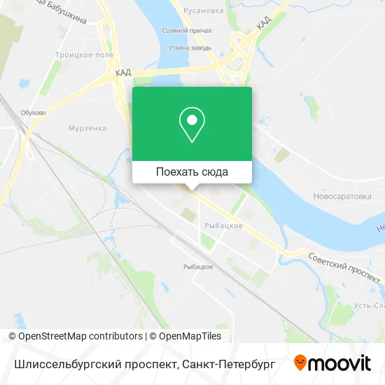 Карта Шлиссельбургский проспект