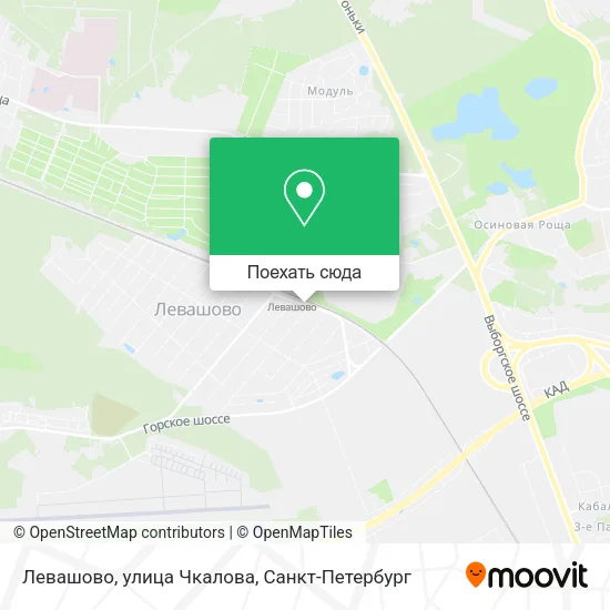 Карта Левашово, улица Чкалова