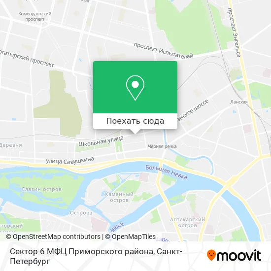 Карта Сектор 6 МФЦ Приморского района