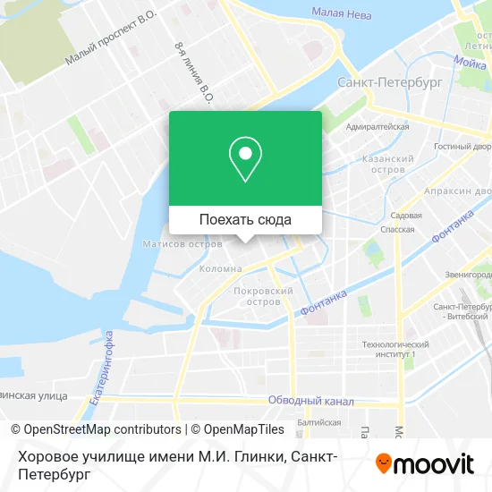 Карта Хоровое училище имени М.И. Глинки