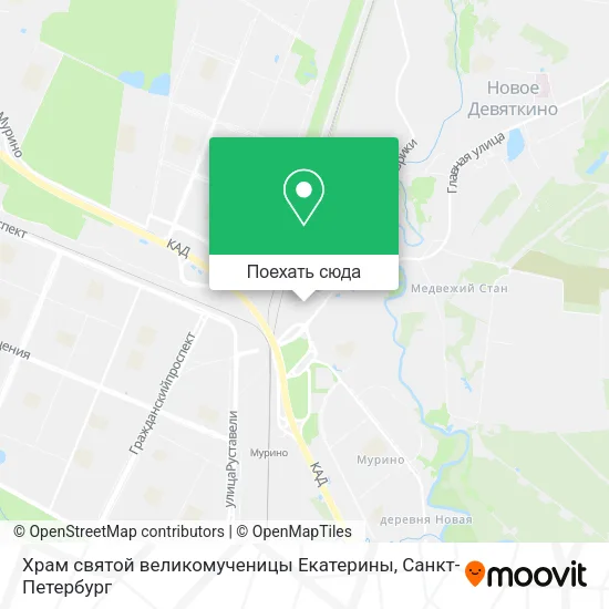 Карта Храм святой великомученицы Екатерины