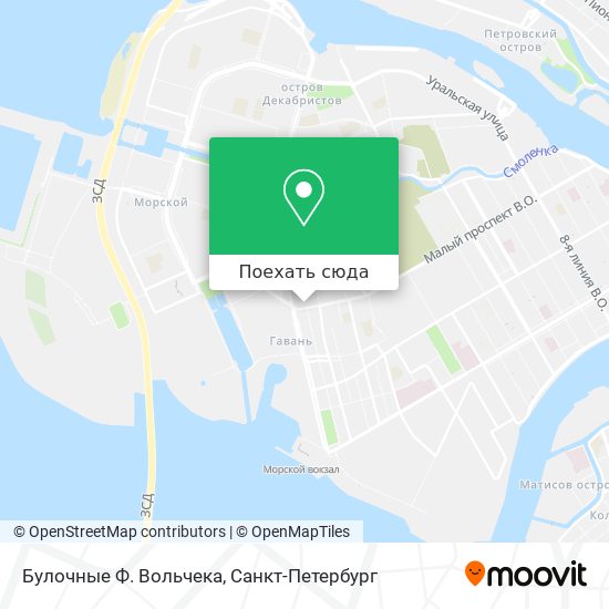 Карта Булочные Ф. Вольчека