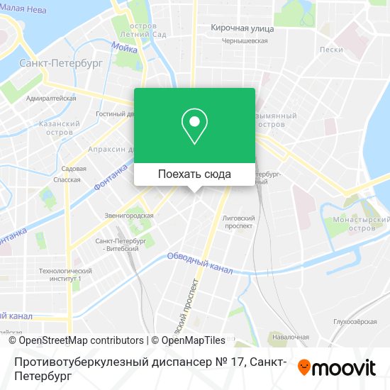 Карта Противотуберкулезный диспансер № 17