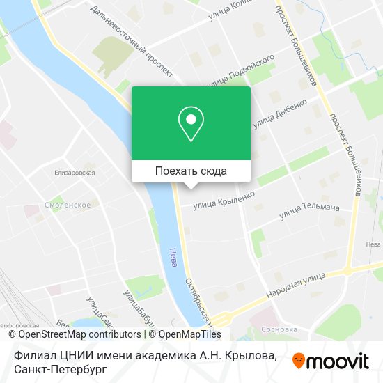 Карта Филиал ЦНИИ имени академика А.Н. Крылова
