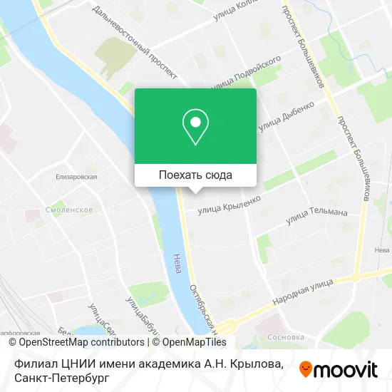 Карта Филиал ЦНИИ имени академика А.Н. Крылова