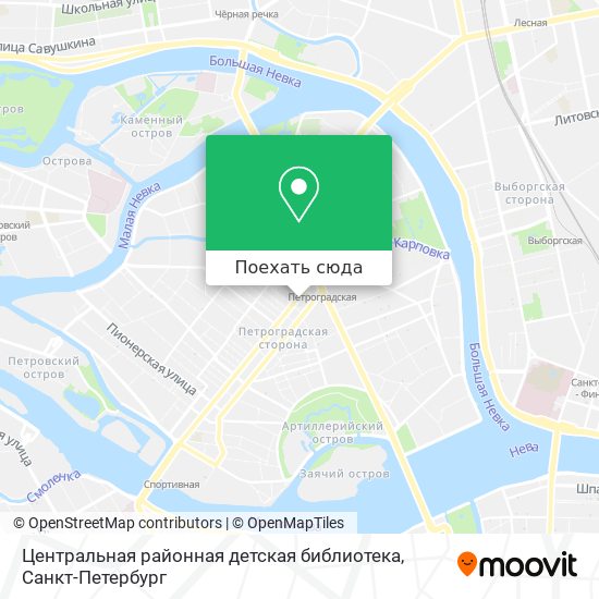 Карта Центральная районная детская библиотека