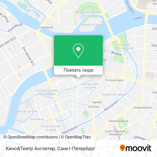 Карта Кино&Театр Англетер