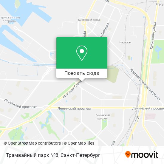Карта Трамвайный парк №8