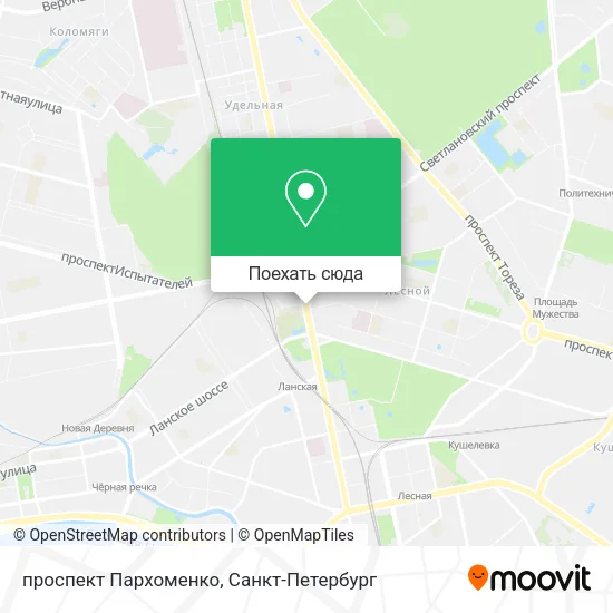 Карта проспект Пархоменко