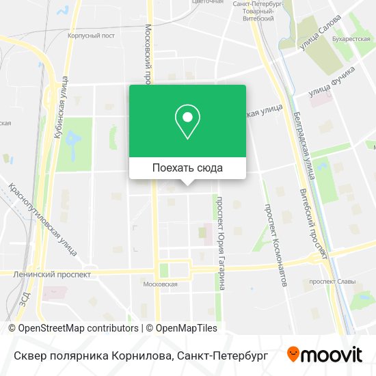 Карта Сквер полярника Корнилова