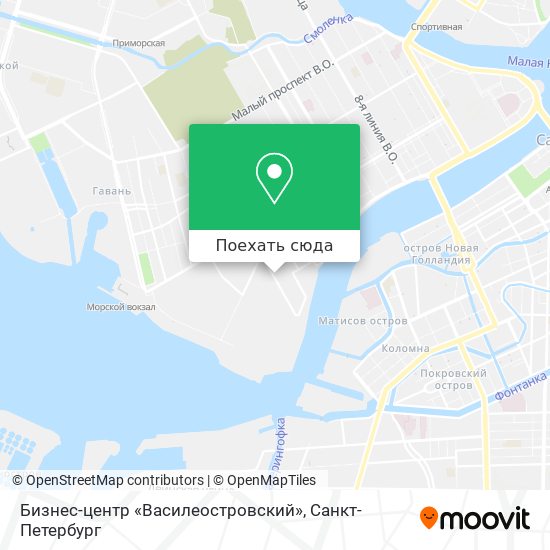 Карта Бизнес-центр «Василеостровский»