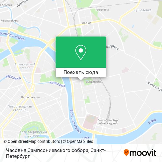 Карта Часовня Сампсониевского собора