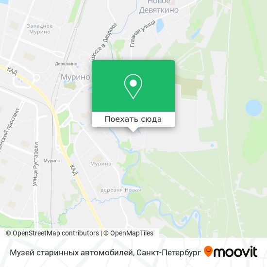 Карта Музей старинных автомобилей