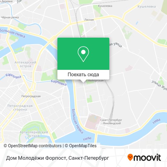 Карта Дом Молодёжи Форпост
