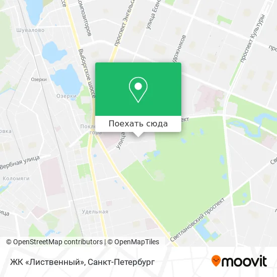 Карта ЖК «Лиственный»