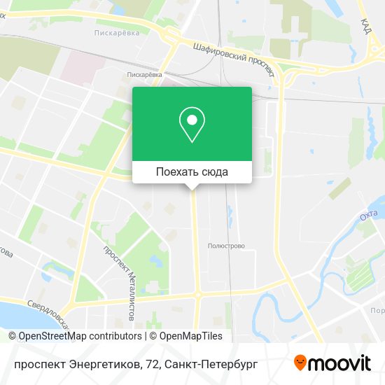 Карта проспект Энергетиков, 72