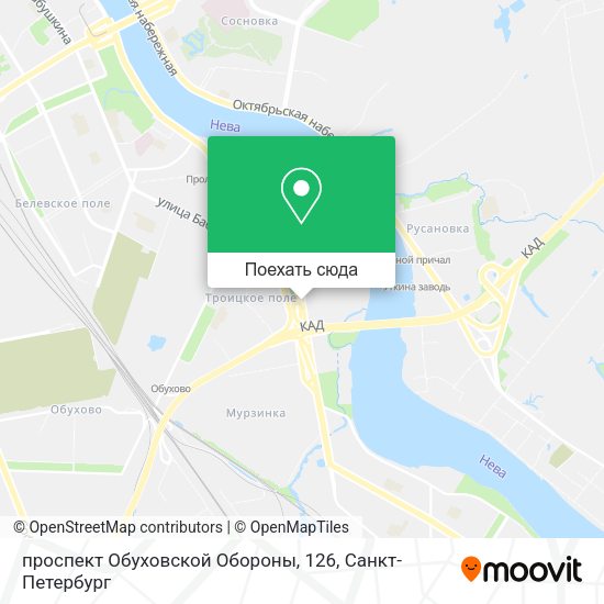 Карта проспект Обуховской Обороны, 126