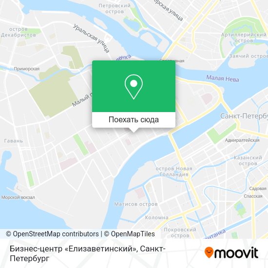 Карта Бизнес-центр «Елизаветинский»