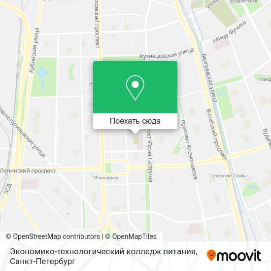 Карта Экономико-технологический колледж питания