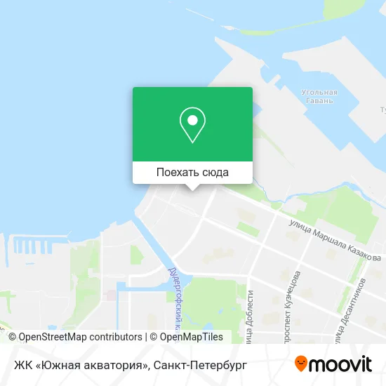 Карта ЖК «Южная акватория»
