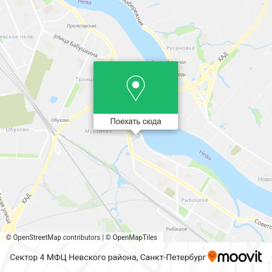Карта Сектор 4 МФЦ Невского района