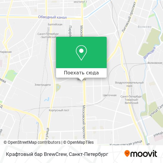 Карта Крафтовый бар BrewCrew
