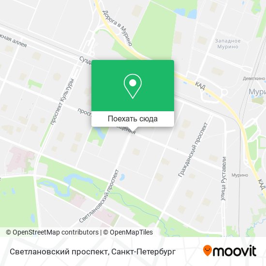 Карта Светлановский проспект