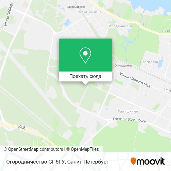 Карта Огородничество СПбГУ