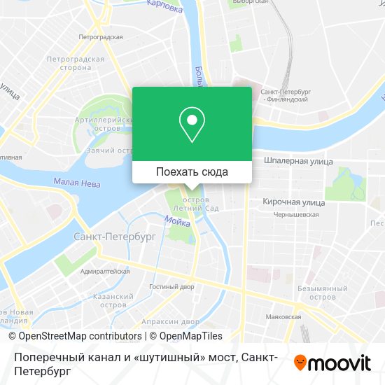 Карта Поперечный канал и «шутишный» мост
