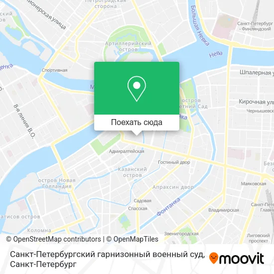 Карта Санкт-Петербургский гарнизонный военный суд