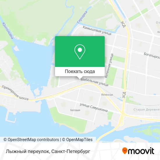 Карта Лыжный переулок