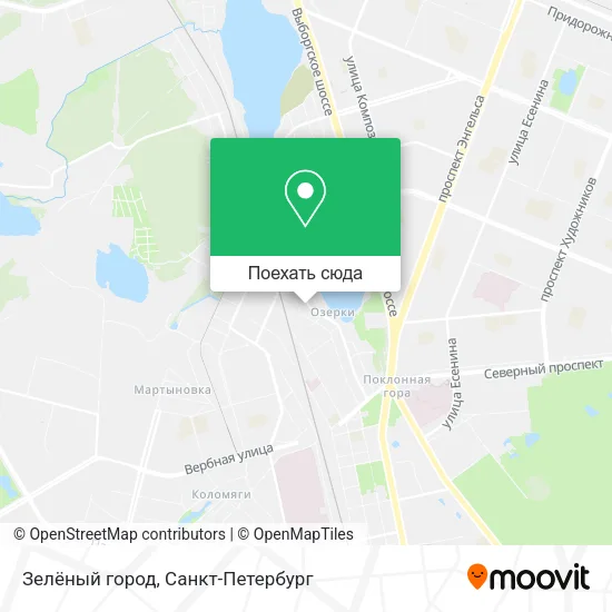 Карта Зелёный город