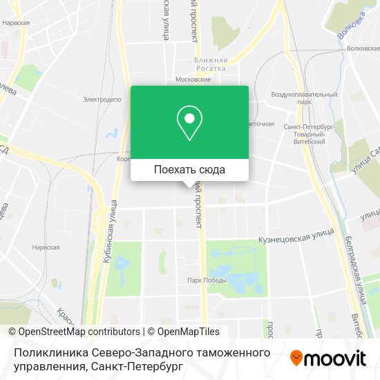 Карта Поликлиника Северо-Западного таможенного управленния