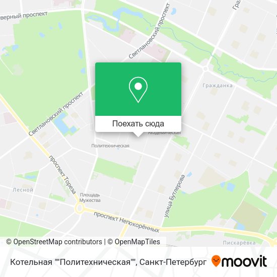 Карта Котельная ""Политехническая""