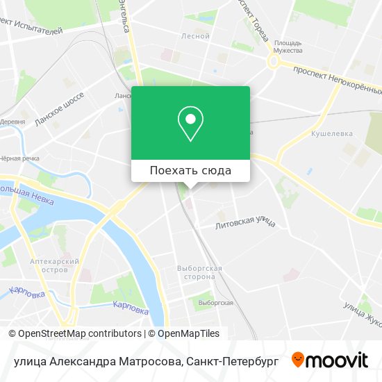 Карта улица Александра Матросова