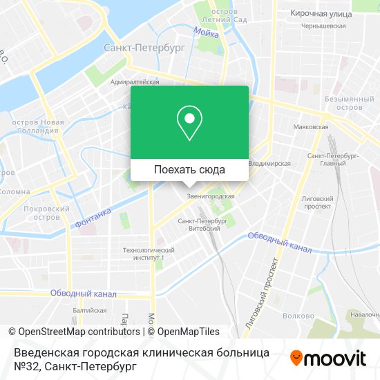 Карта Введенская городская клиническая больница №32