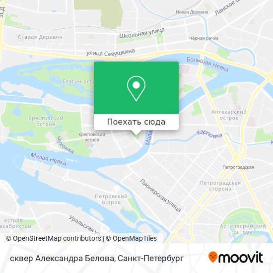 Карта сквер Александра Белова
