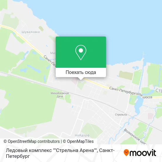 Карта Ледовый комплекс ""Стрельна Арена""