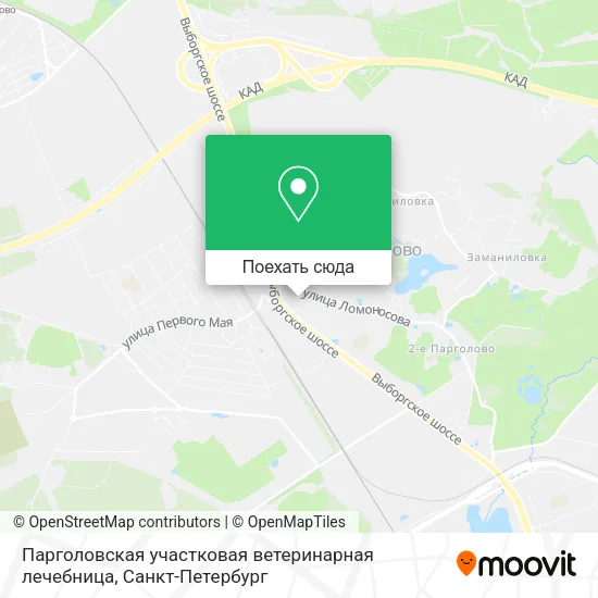 Карта Парголовская участковая ветеринарная лечебница