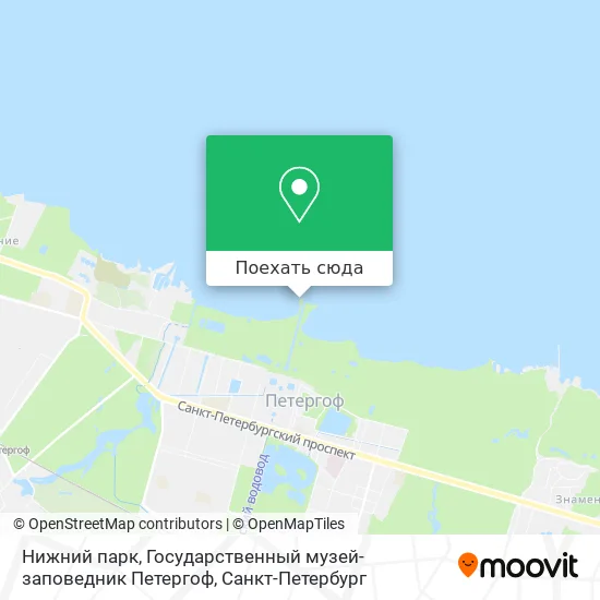 Карта Нижний парк, Государственный музей-заповедник Петергоф