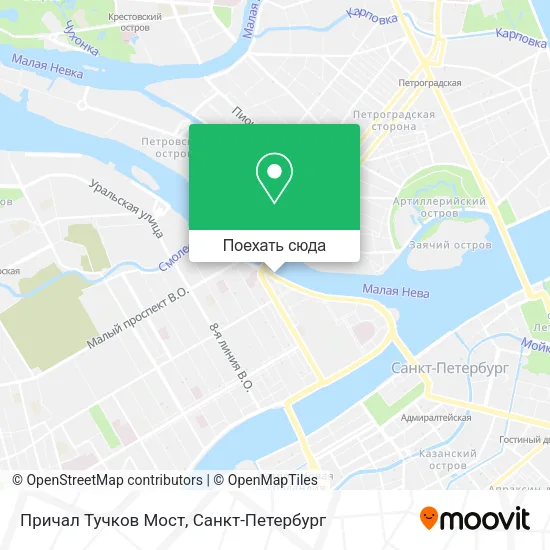 Карта Причал Тучков Мост
