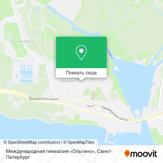 Карта Международная гимназия «Ольгино»