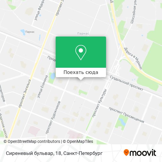 Карта Сиреневый бульвар, 18