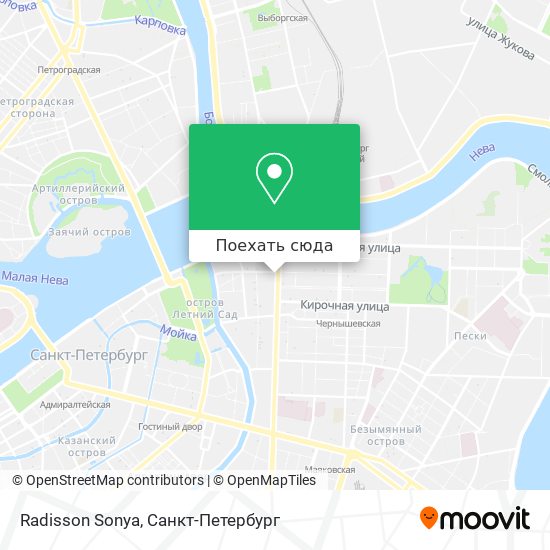 Карта Radisson Sonya